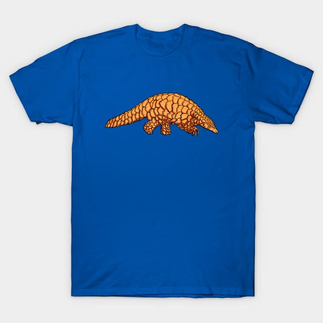 pangolin walks and smiles peacefully T-Shirt by duxpavlic